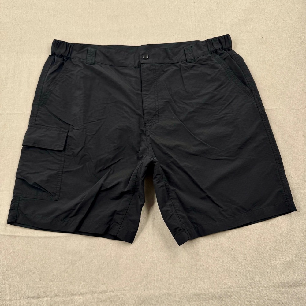 Red Hook‎ Lure Clothing Company Mens XL Black Ripstop Cargo Fishing Shorts